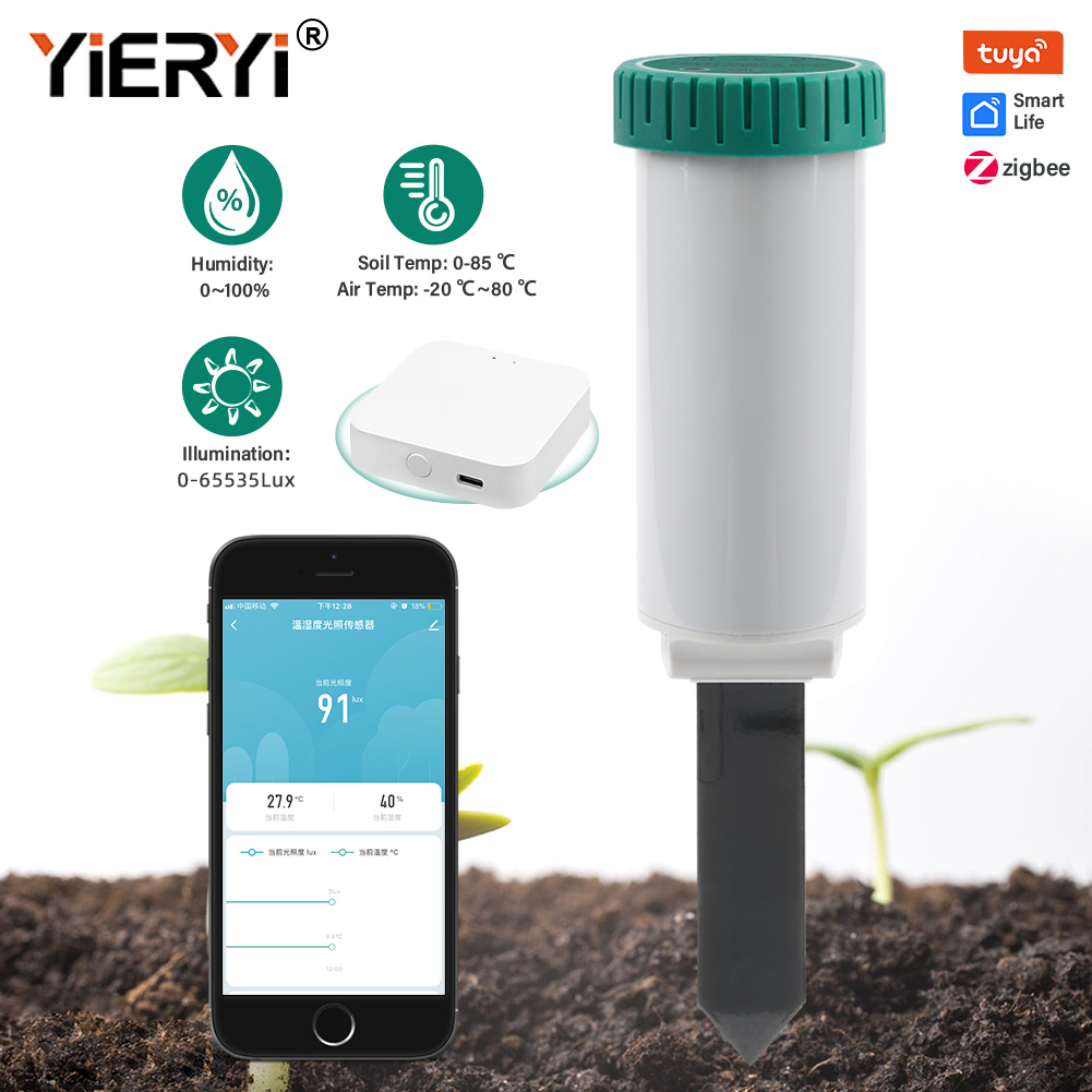 Smart Zigbee Garden Light - Sensor Tanah Nirkabel Yieryi Tuya Zigbee,