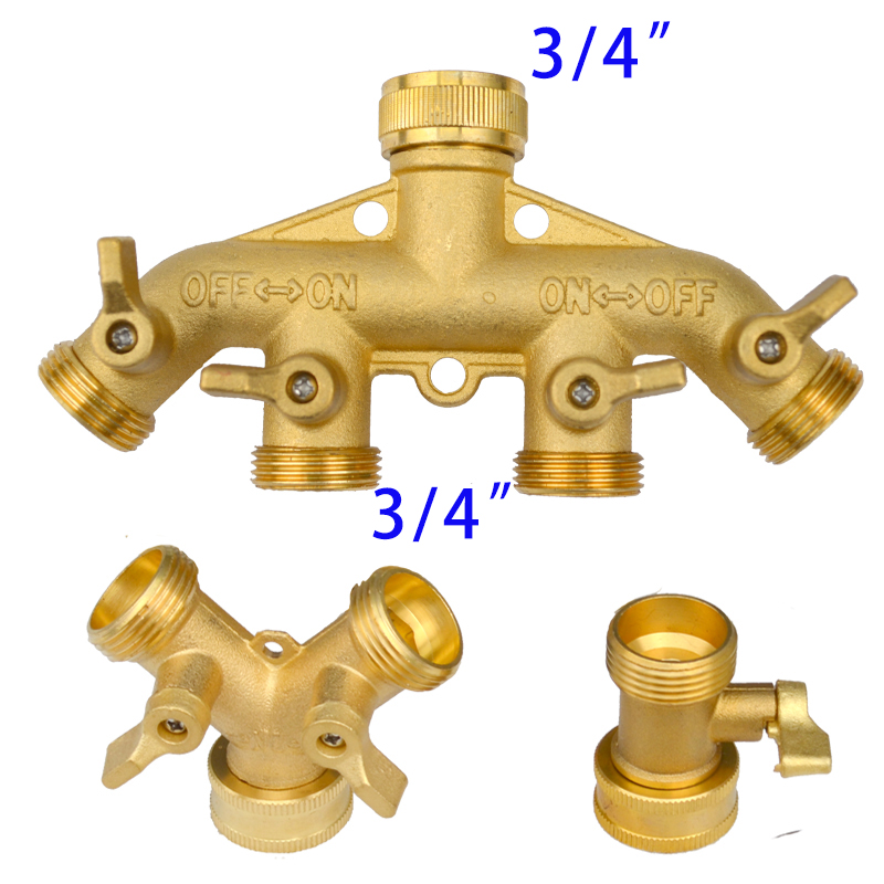 Tugas berat kuningan 1-2-4 car - Smart Garden Hose Valve ulasan dan harga