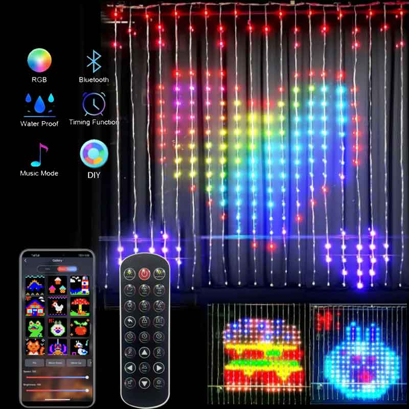 Lampu Tirai LED Pintar DIY Kon - Smart Led Garden ulasan dan harga