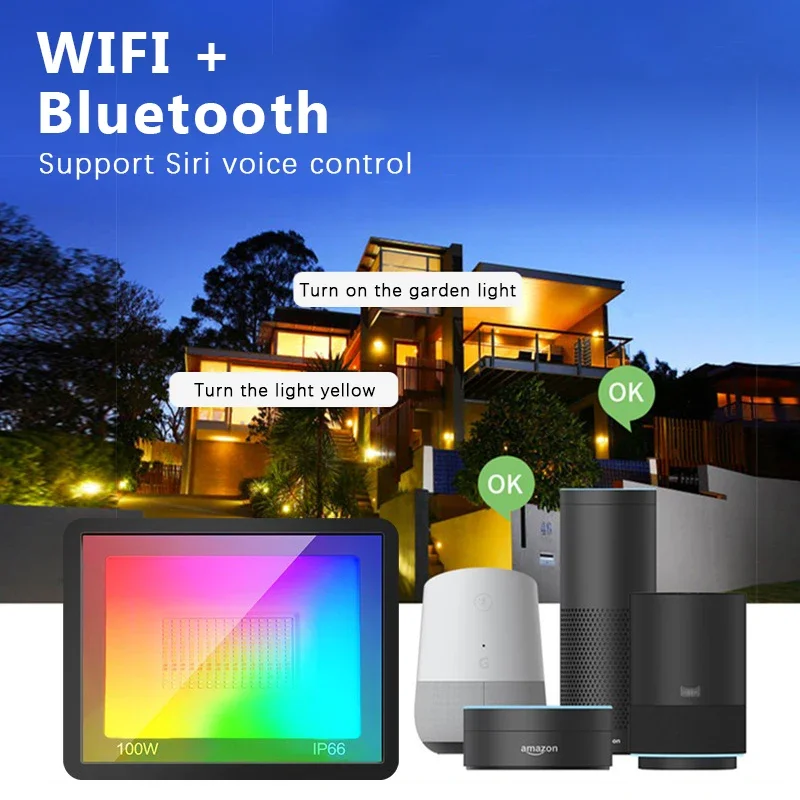 Lampu Sorot RGB TUYA Kontrol S - Smart Garden Drawing ulasan dan harga