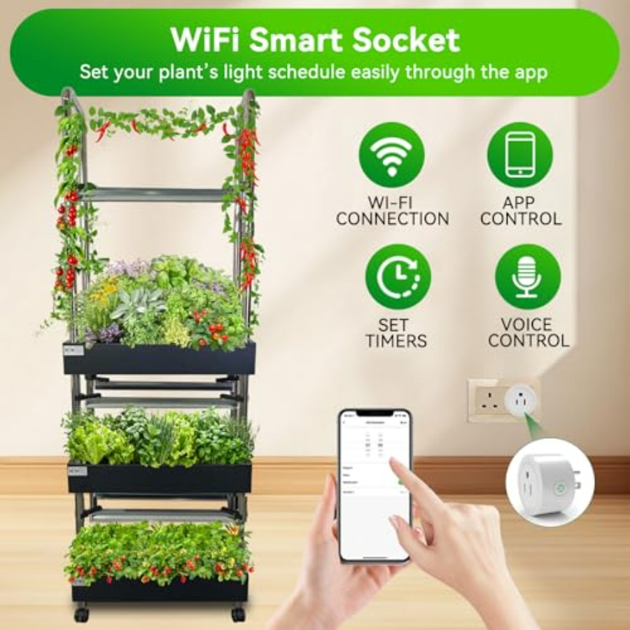 Sistem hidroponik dalam ruanga - Smart Garden Vertical ulasan dan harga