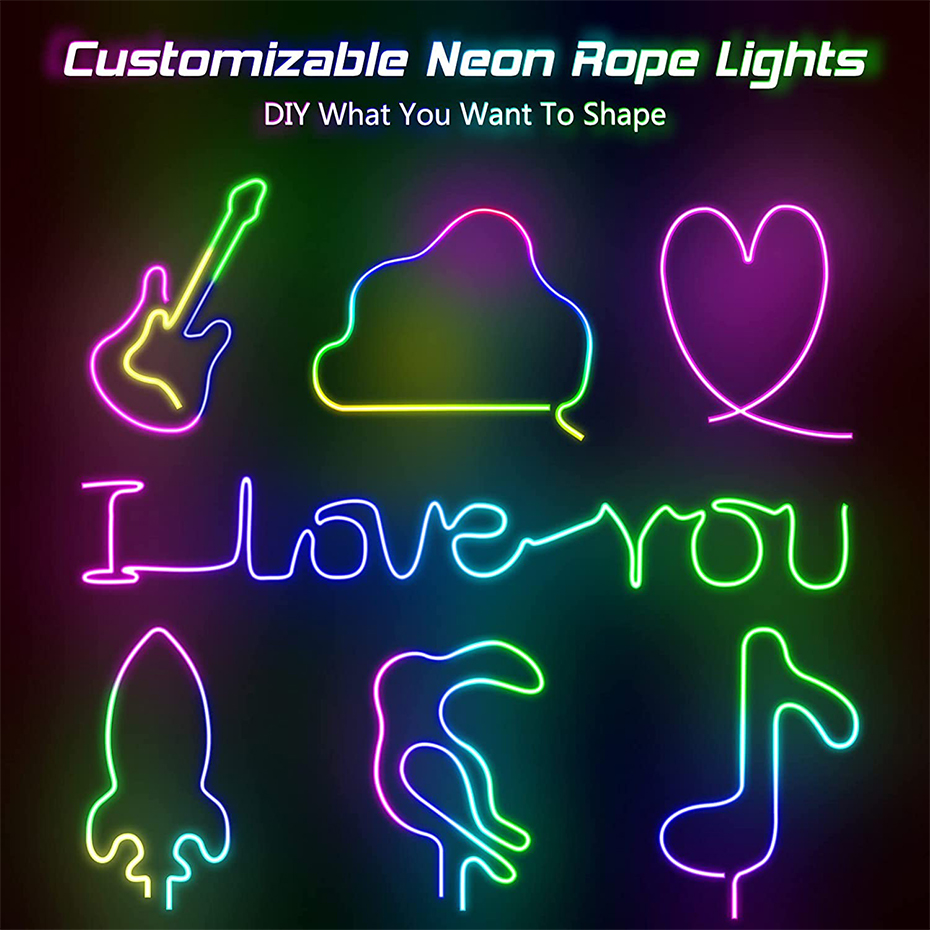 RGBIC Strip Neon LED, 12V 96Le - Smart Led Garden ulasan dan harga