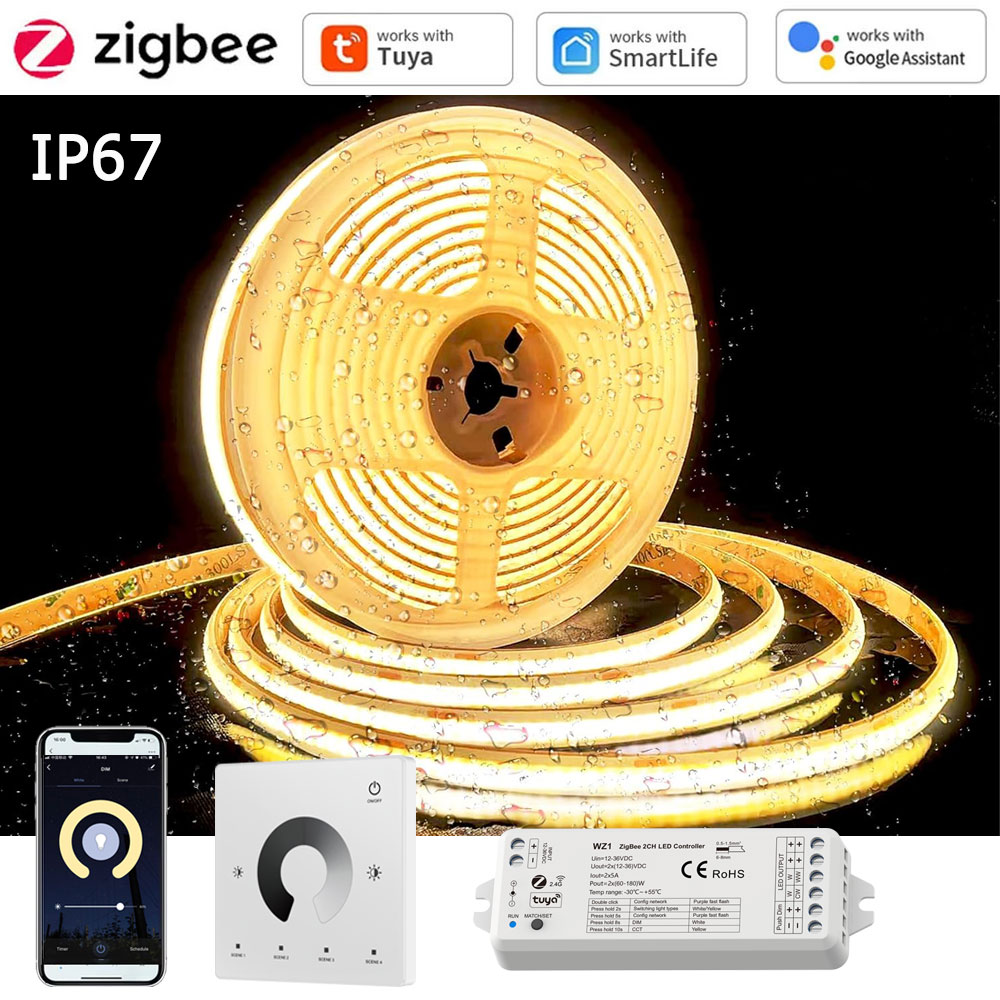 5m 10m 20m Lampu LED Strip Tuy - Smart Zigbee Garden Light ulasan dan harga