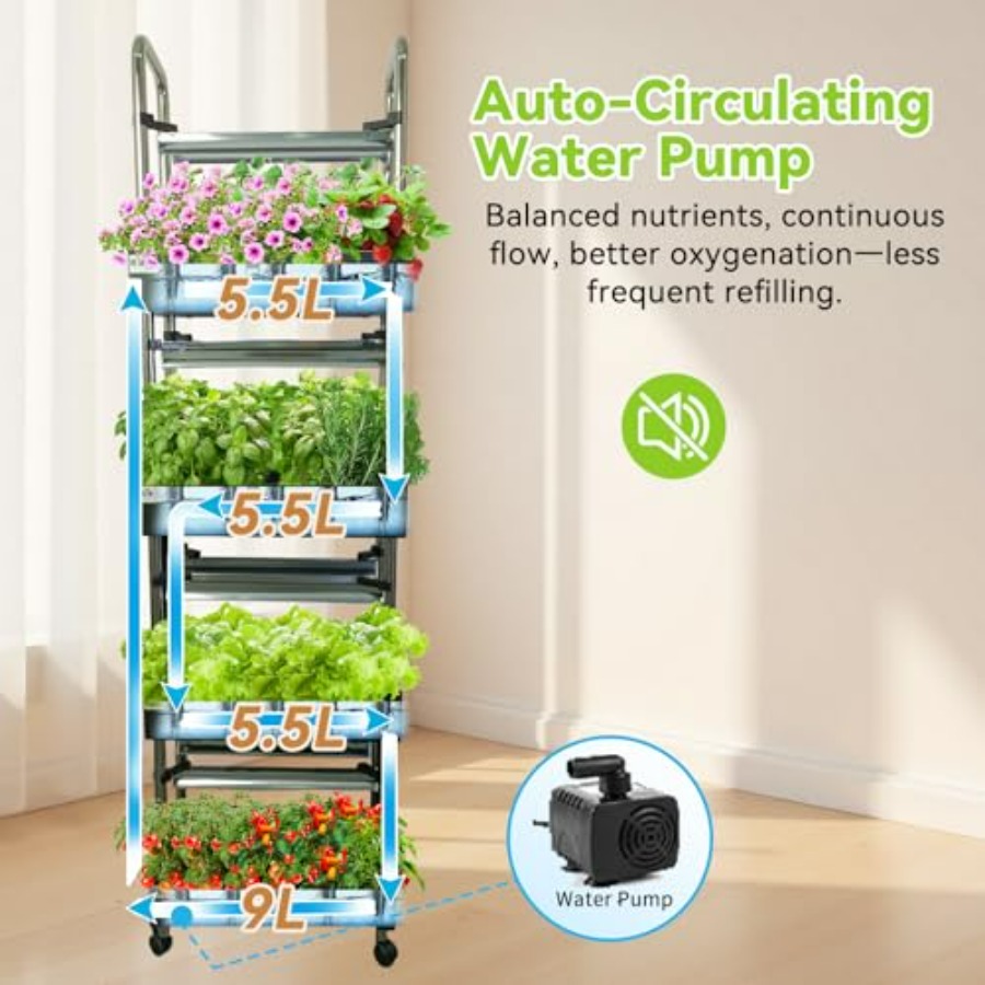 Sistem hidroponik dalam ruanga - Smart Garden Vertical ulasan dan harga