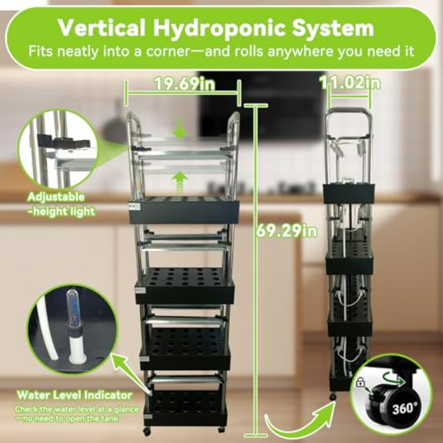 Sistem hidroponik dalam ruanga - Smart Garden Vertical ulasan dan harga