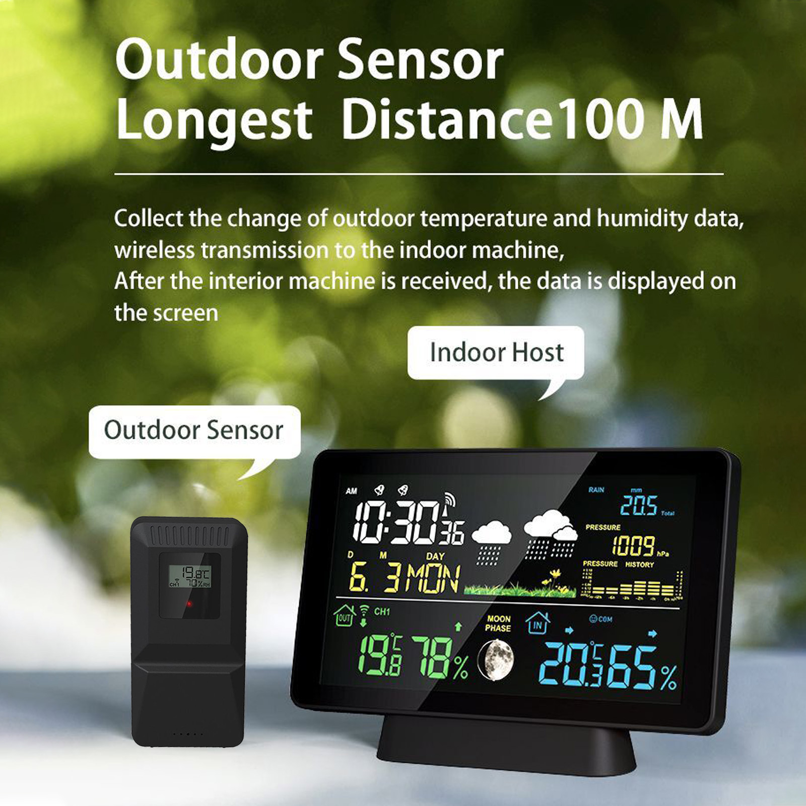 Termometer stasiun cuaca nirka - Garden Weather Station ulasan dan harga